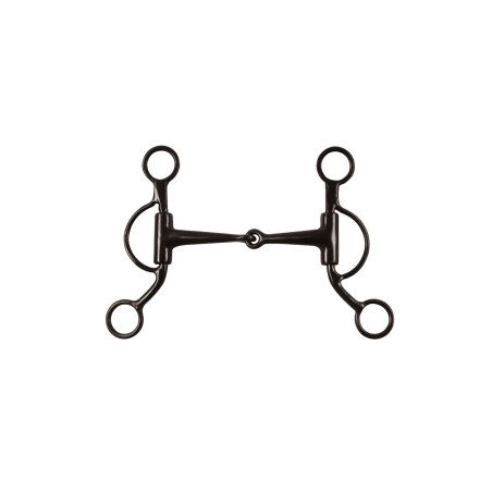 Mors western de hierro negro con ramas cortas Pool's