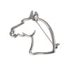 Alfileres de cuello Master2 modelo cabeza de caballo Umbria Equitazione - Plata