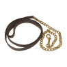 Ramal de cuero con cadena Umbria Equitazione - Negro / plata