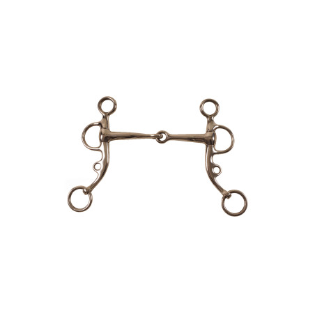 Mors argentino articulado de metal sólido Umbria Equitazione