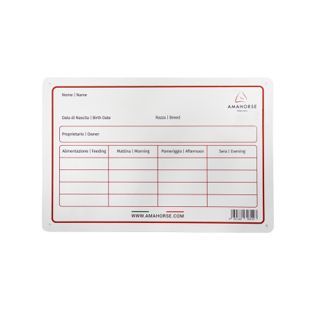 Placa de box de aluminio Umbria Equitazione