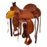 Silla western Wade con grabado de cesta McBryan - Castaña