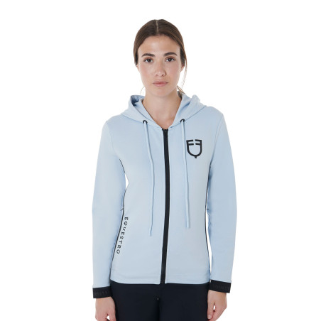 Sudadera para mujer con cremallera frontal en interlock Equestro