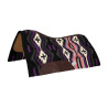 Alfombra de montar de fieltro de lana de Nueva Zelanda 34x36 cm Pool's - Violeta / negro / rosa