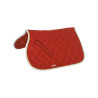 Manta de silla para poni Derby - Rojo / oro / blanco