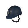 Casco HKM Illusion - Azul oscuro / dorado