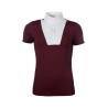 Polo de concurso HKM Virginia de manga corta - Burdeos