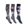 Calcetines HKM Cardiff por 3 - Gris / azul