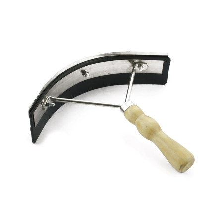 Cuchillo de calor curvado de metal con mango de madera Umbria Equitazione