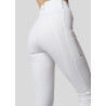 Legging Montar Michelle logo full grip mujer - Blanco / oro rosa