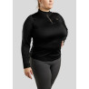 Polo de montar Briella de manga larga cristal oro rosa Curve mujer - Negro