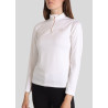 Polo de montar Everly Mon Tech para mujer de manga larga en rosa dorado - Blanco