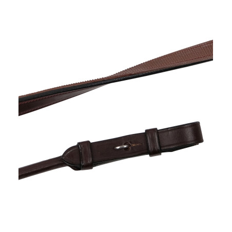 Riendas Montar cuero/goma gancho francés