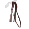 Cabezada de brida Montar cuero curtido - Castaño