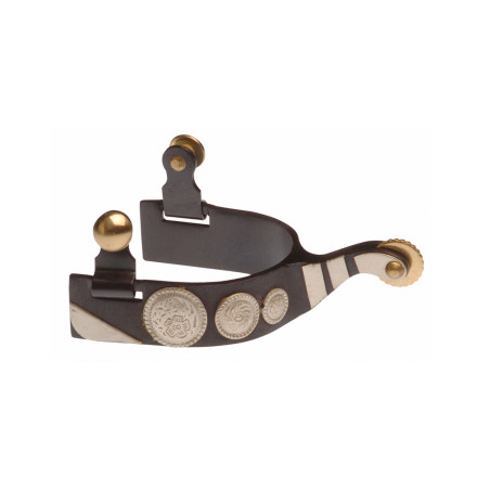 Espuelas Lakota negras con placa de metal