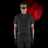 Polo de entrenamiento para hombre Equestro Ridertechnology de manga corta con cremallera - Negro