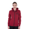 Sudadera con capucha Equestro para mujer con cremallera - Negro