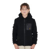 Sudadera polar infantil con cremallera Equestro - Negro