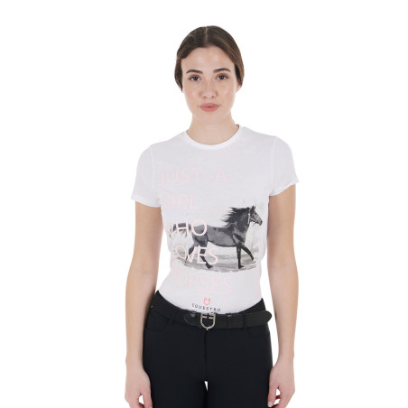 Camiseta de algodón Equestro mujer Horse Lover