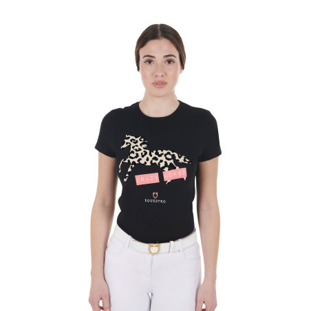 Camiseta de algodón para mujer Crazy Horse Equestro