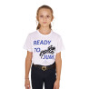 Camiseta Equestro de algodón para niña Ready To Jump - Blanco