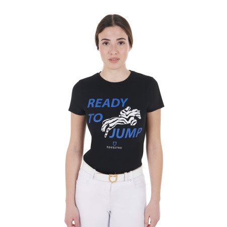 Camiseta Equestro de algodón para mujer Ready to Jump