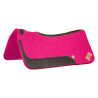 Manta de montar western de fieltro con insertos de cuero 32"x32" Pool's - Fucsia