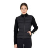 Chaqueta Equestro para mujer de nailon y punto con cremallera - Negro