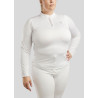 Polo de montar Briella de manga larga cristal oro rosa Curve mujer - Blanco