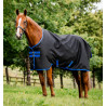 Manta Amigo Ripstop Horseware 900D Turnout forrada con polar 50g - Negro / azul clásico