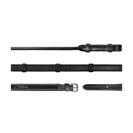 Riendas de brida Dy'on colección doma cuero redondo Todo Cuero Con 7 Topes 5/8"