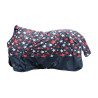 Manta de cuello alto HKM Norwich 600D 300g - Azul marino con motivo de estrellas