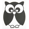 Motivo termoadhesivo búho HKM - Negro ps film