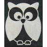 Motivo termoadhesivo búho HKM - Plata extraflex
