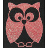 Motivo termoadhesivo búho HKM - Rojo flex moda glitter