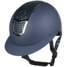 Casco Glamour Shield HKM - Azúl marino / plata
