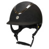 Casco EQ3 Pardus Microfibra con rueda Back on Track - Negro con purpurina