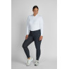 Pantalón Pikeur Laure mujer full grip talle media 3006 - Sombra oscura