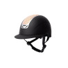 Casco de equitación adorno de cristal Horze Arix II - Negro / melocotón
