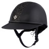 Casco Charles Owen SP8 Plus Leather Look - Negro brillante