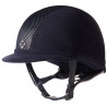 Casco Charles Owen AYR8 Micro-gamuza - Azúl marino / plata