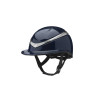 Casco Charles Owen Halo Luxe con visera ancha - Marino / platino brillante