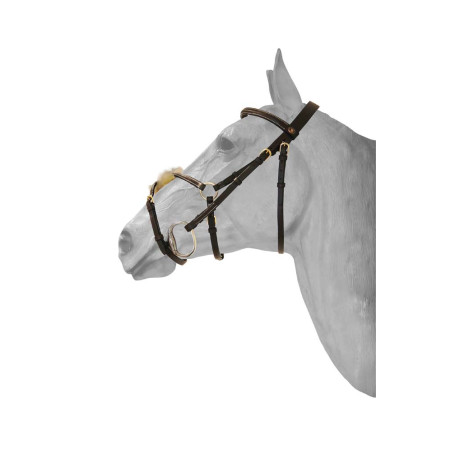 Brida HFI muserola mexicana con pespuntes