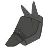 Máscara anti-moscas anti-UV Equithème Mesh con protector nasal - Negro