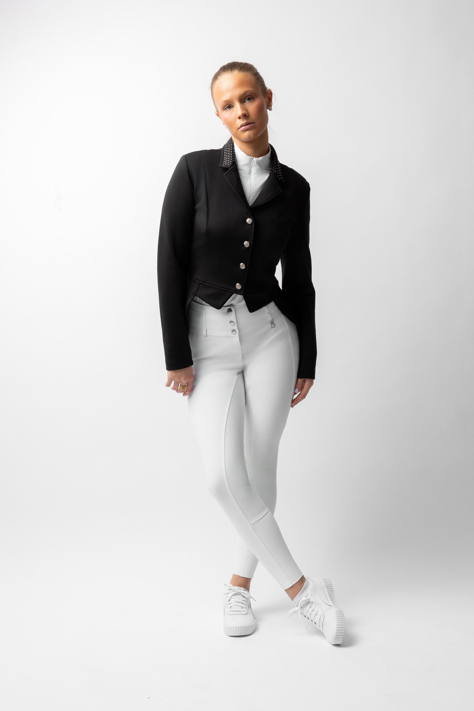 Chaqueta de concurso para mujer Horze Carla Negro Chaqueta de concurso para mujer Horze Carla Negro