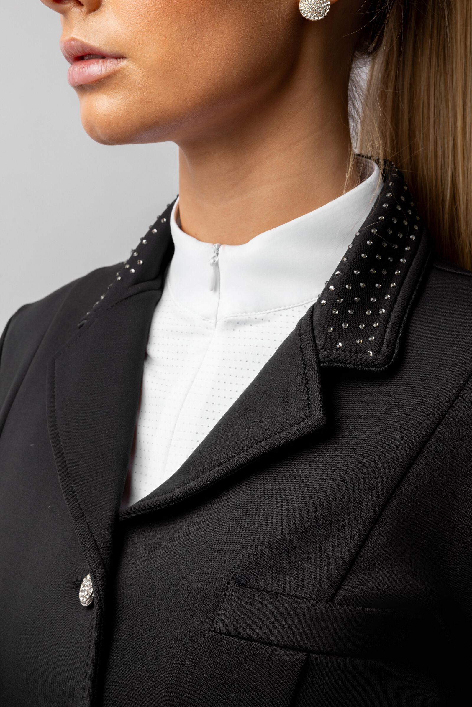 Chaqueta de concurso para mujer Horze Carla Negro Chaqueta de concurso para mujer Horze Carla Negro