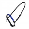 Cabezada de cuadra con anillo Finn-Tack - Negro / azúl