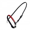 Cabezada de cuadra con anillo Finn-Tack - Negro / rojo
