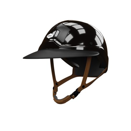 Casco Flex-on Armet negro visera Angel Star Barbilla marrón
