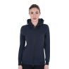 Sudadera con capucha Equestro para mujer con cremallera - Americana marina